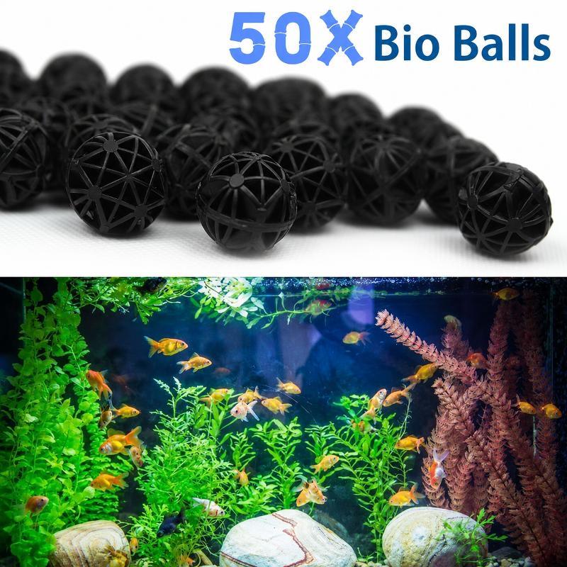 Aquarium Plant Fertilizer - 50 Buah Bola Filter Bio Akuarium