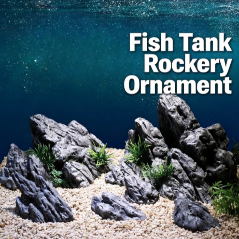 Aquarium Planted Background - Dekorasi Akuarium Simulasi Batu Taman Batu