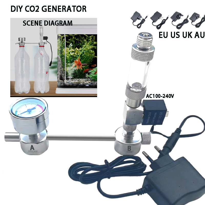 Planted Aquarium Co2 Kit - Kit Sistem Generator CO2 DIY untuk