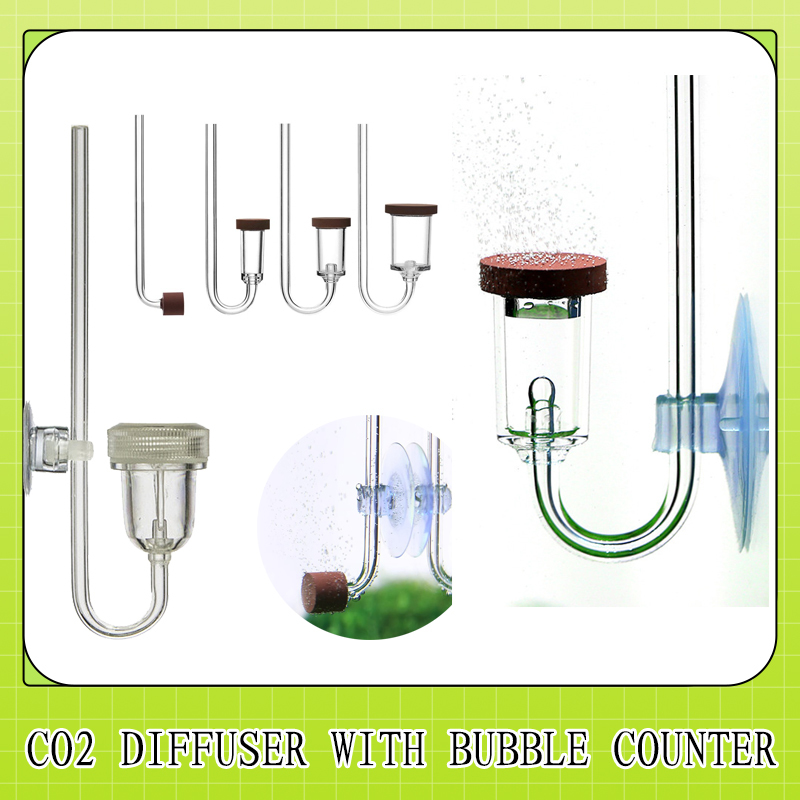 Aquarium Plant No Co2 - Penyemprot CO2 MINI, dengan penghitung gelembung