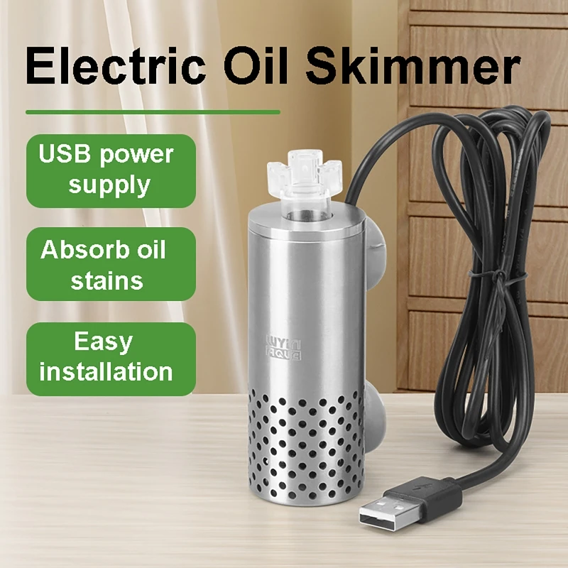 Planted Aquarium Tools - Filter Akuarium Elektrik Penghilang Lapisan Minyak,