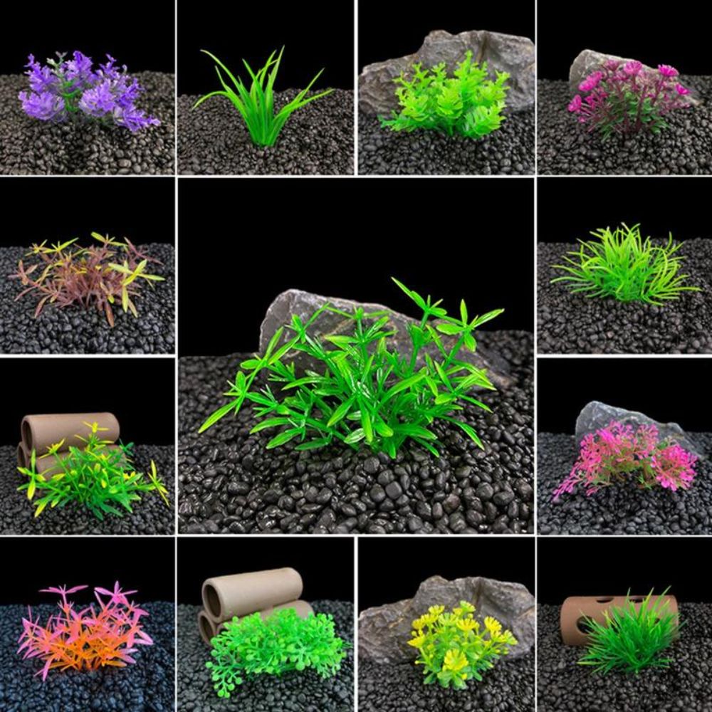 Tanaman Akuarium Plastik Buata - Aquarium Planted Background ulasan dan harga