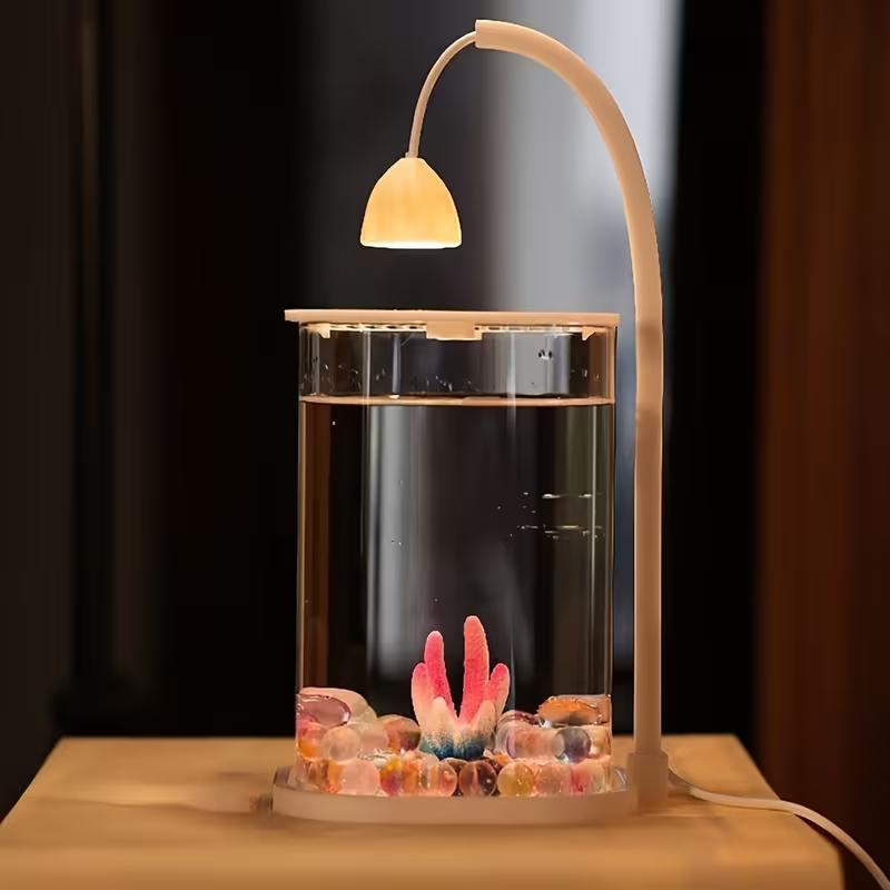 360 °   Akuarium Mini Transpar - Planted Aquarium For Goldfish ulasan dan harga