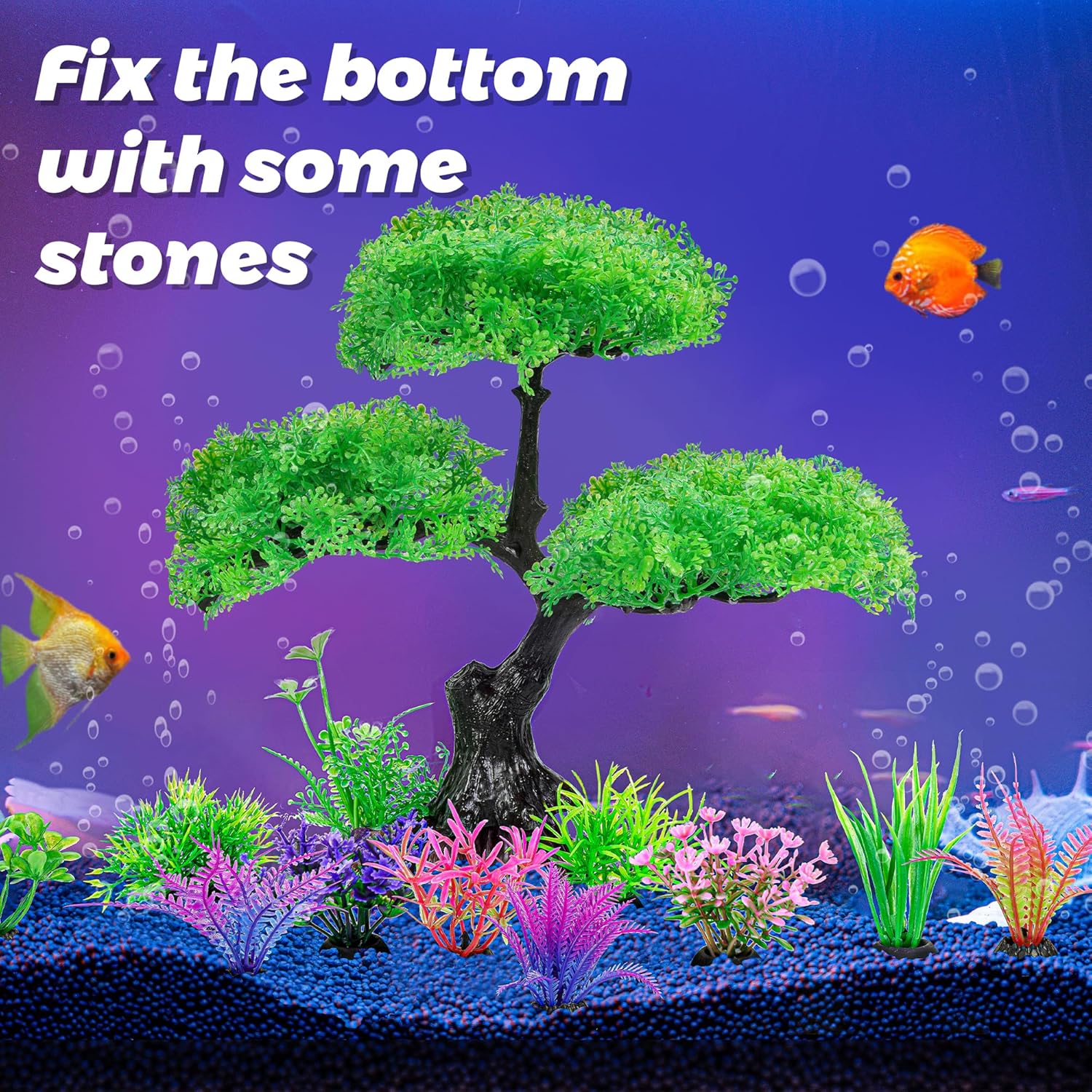 11/10 Buah Set Dekorasi Tanama - Planted Aquarium For Goldfish ulasan dan harga