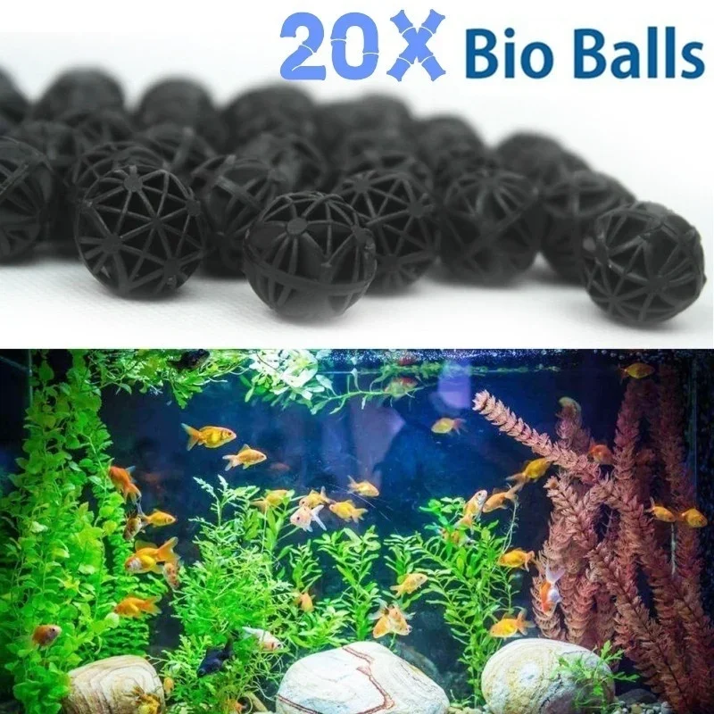 20Pcs Bola Bio Filter Akuarium - Aquarium Plant Fertilizer ulasan dan harga