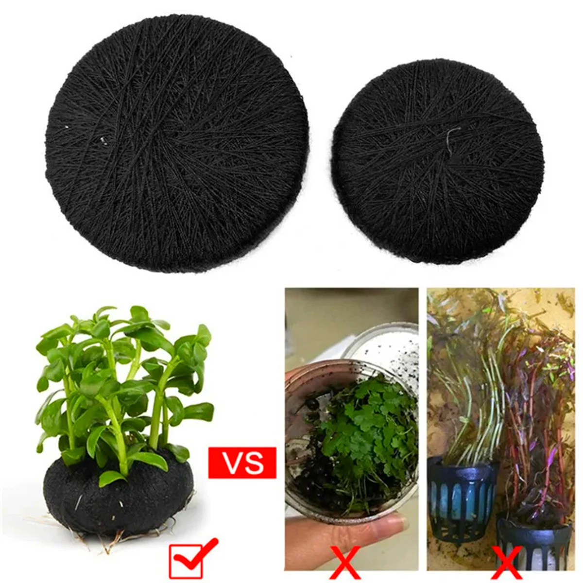 5 buah tangki ikan hitam rumpu - Aquarium Plant Roots ulasan dan harga