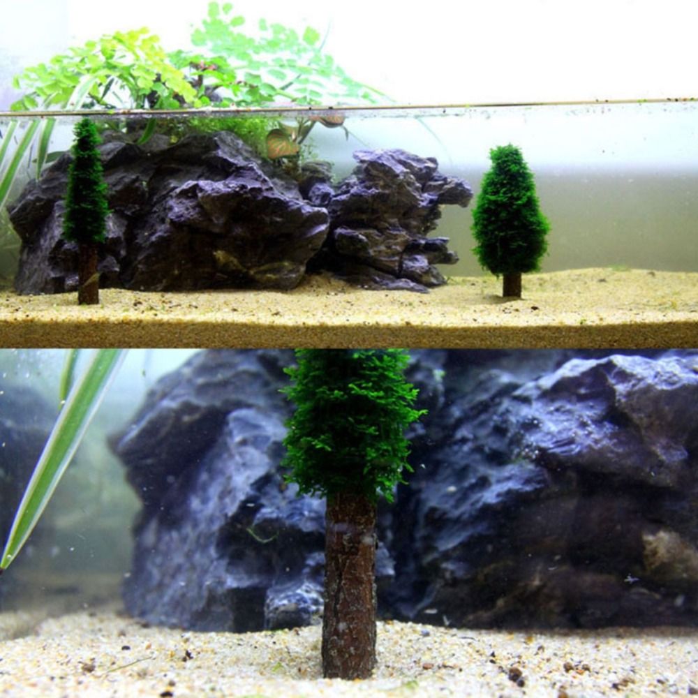 Simulasi Pohon Natal, Penyangg - Aquarium Planted Background ulasan dan harga